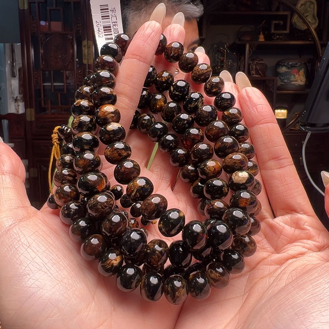 琥珀裸石未镶嵌华**上抚顺琥珀20402。11mm