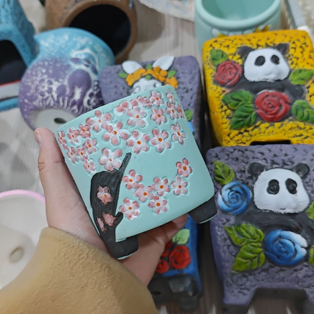 红陶吸水透气的白陶花盆凑满12发货