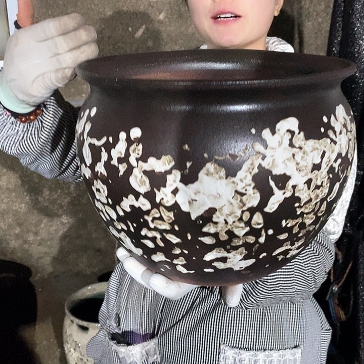 紫砂花盆正品口30高24