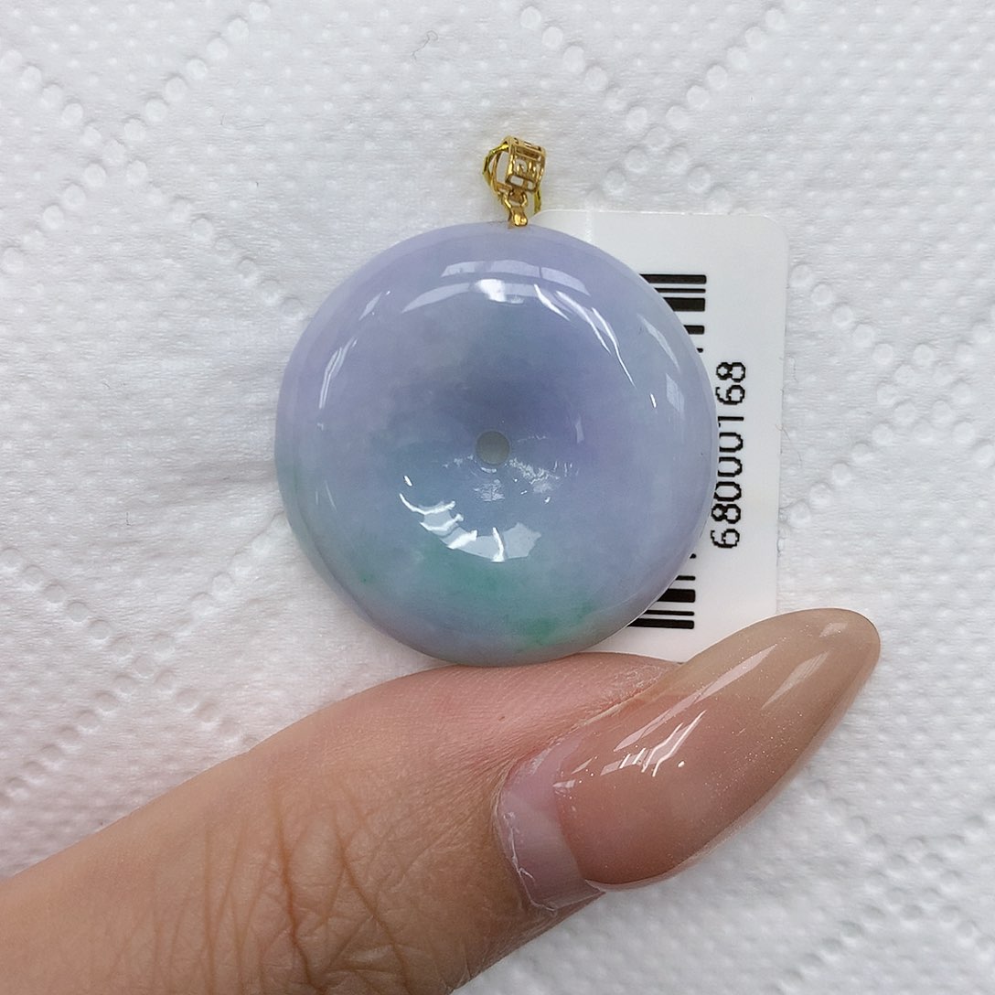 颈饰18K金镶嵌翡翠