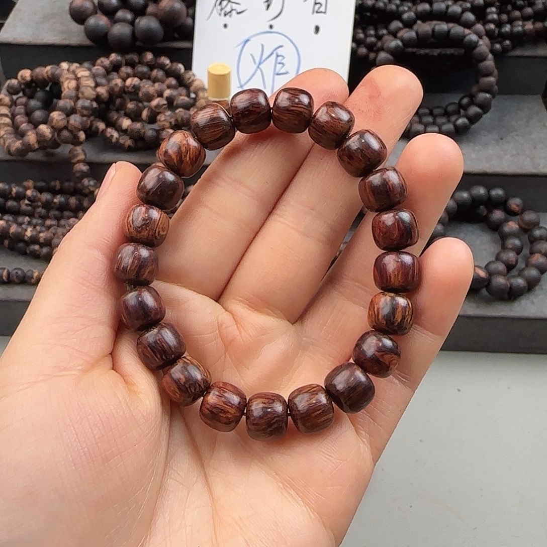 降真香手串/手链1.0海南红降黑金底满油