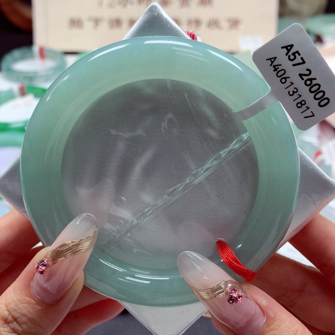 翡翠手镯（圆镯）未镶嵌22（34号）