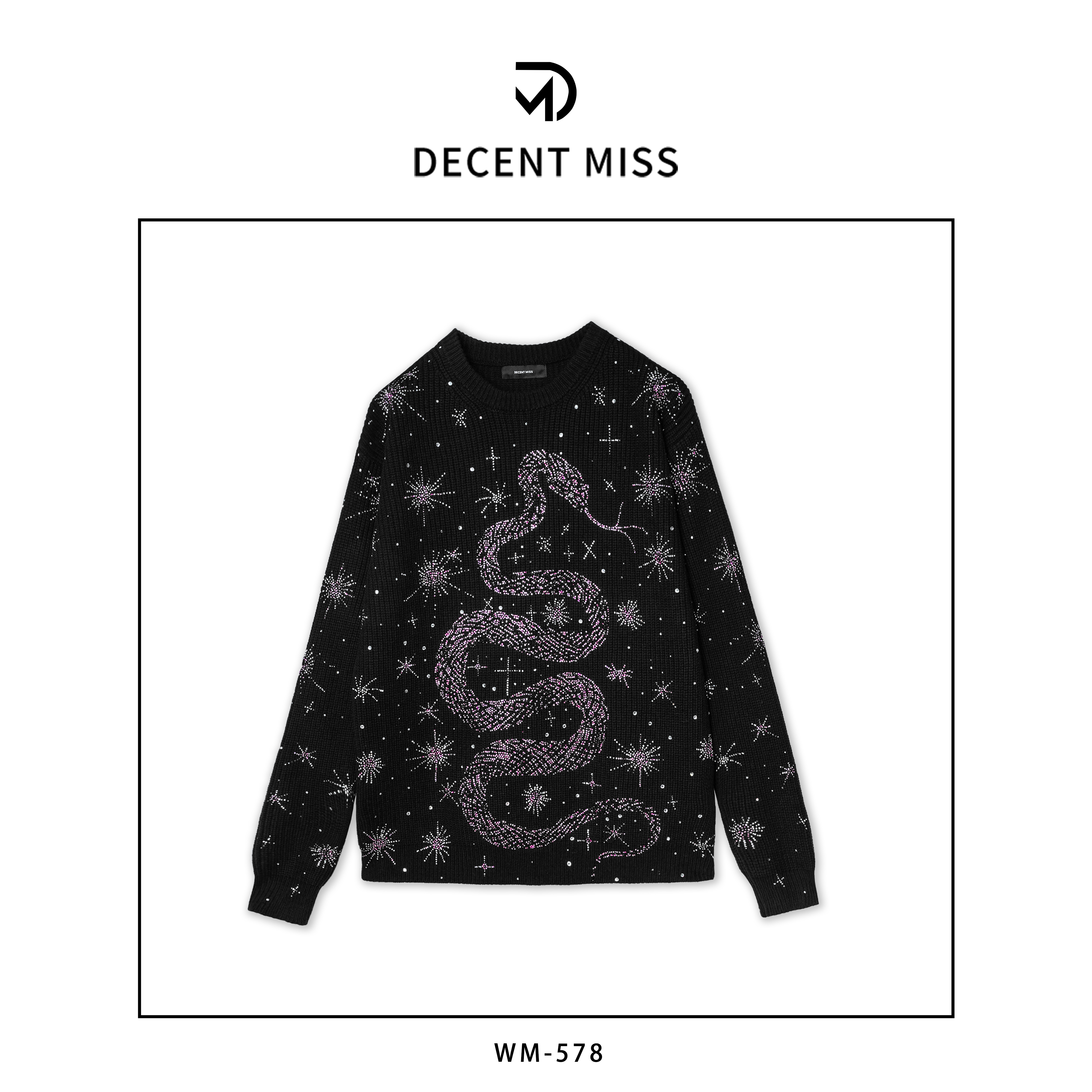 DECENT MISS重工定制古典传承手工精制时尚蛇毛衣WM-578