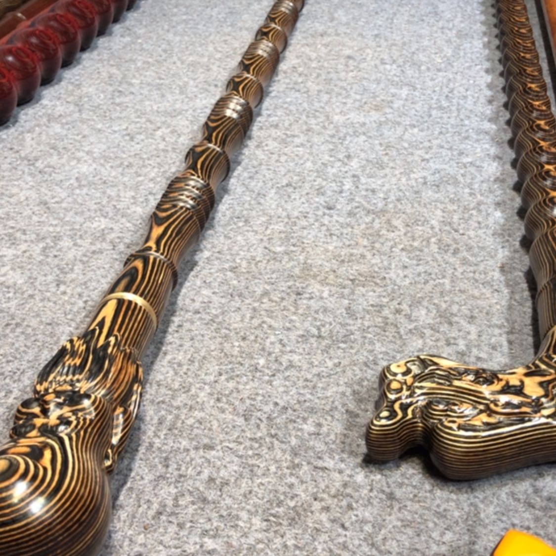 【闪购商品】木斑马木寿星手杖一根