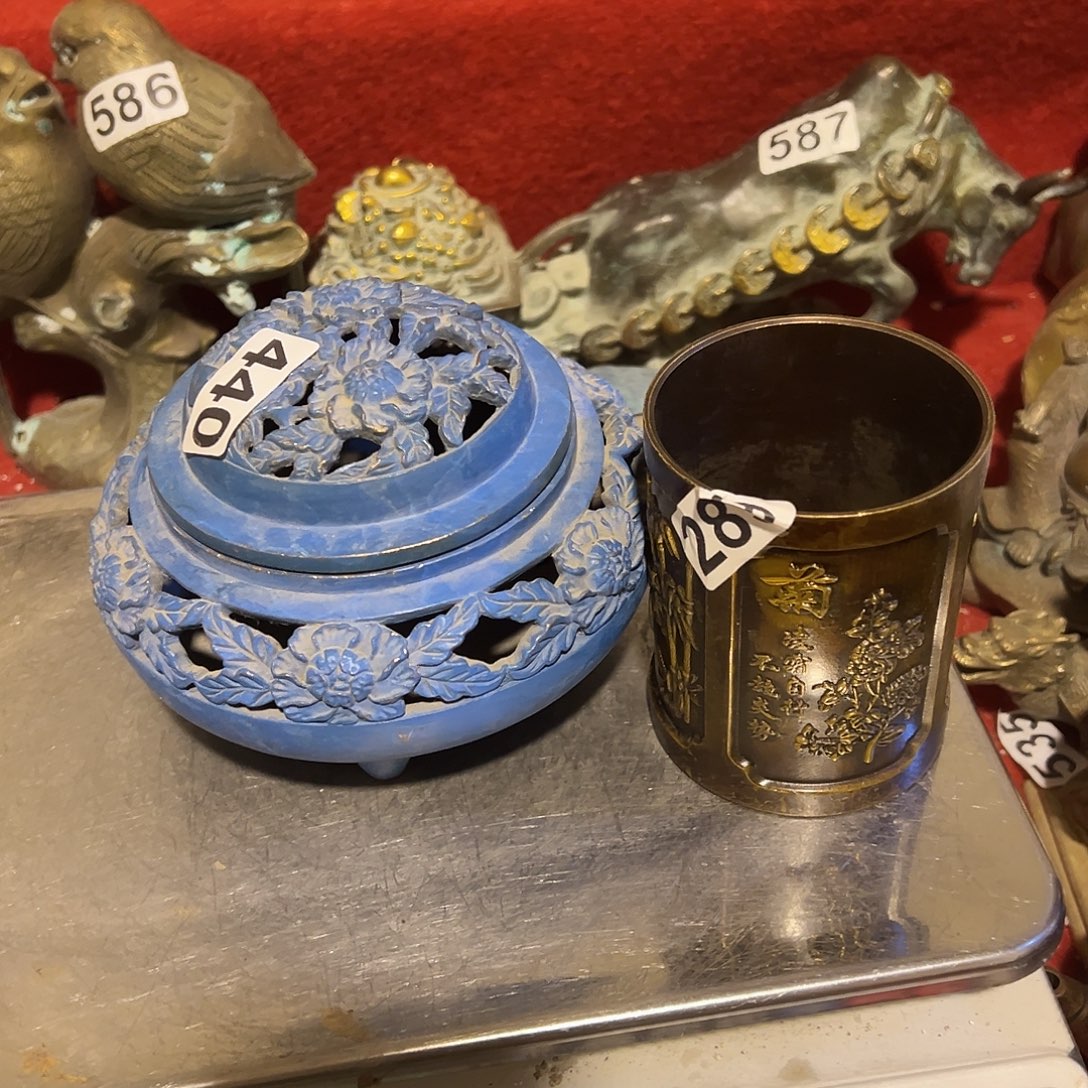 顺***水黄铜摆件，文房摆件