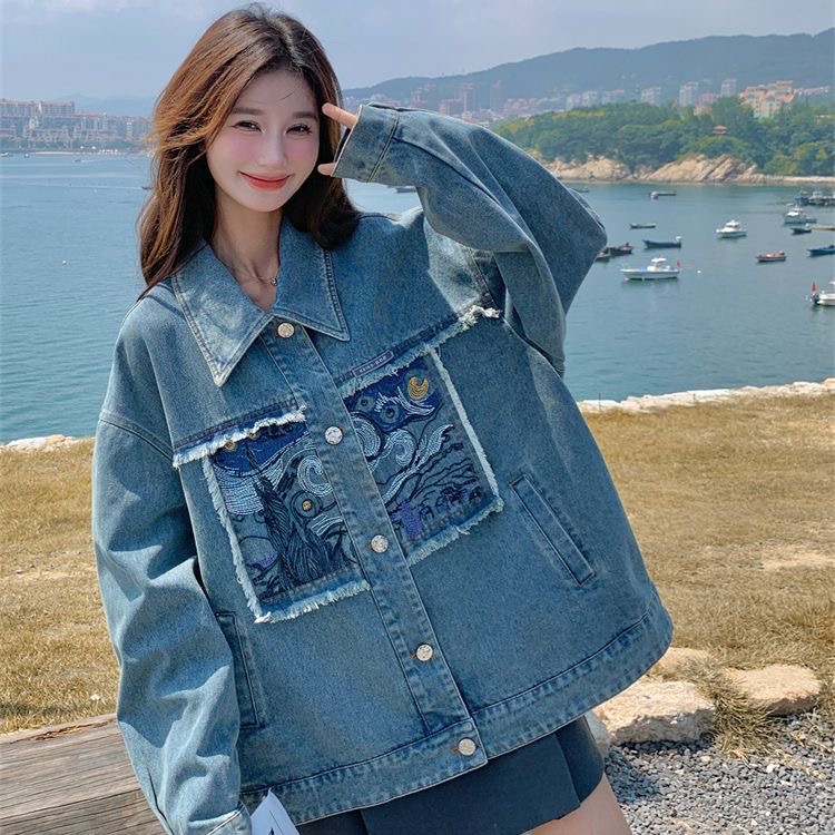 芊芊推荐~001-050新款百搭休闲潮流男女款水洗复古牛仔外套