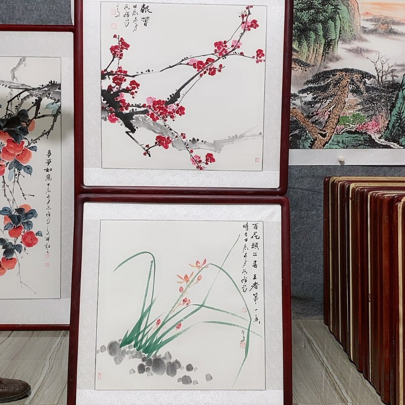 【闪购商品】国画书画作品带框65×65厘米