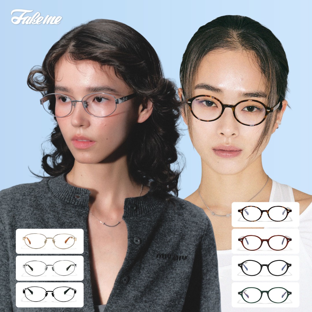 Fakeme（达人专属）板材圆框光学镜少女书呆子大小姐 dowdy&nocap