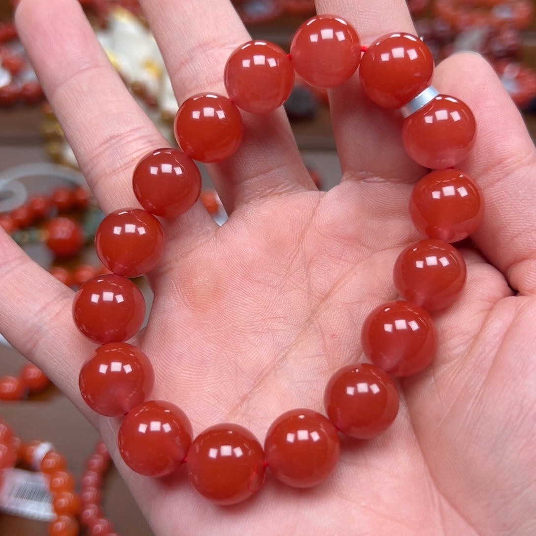 南红玛瑙未镶嵌手链