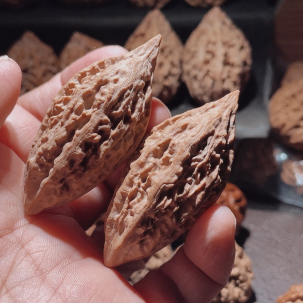 【闪购商品】文玩核桃把件东北楸子47