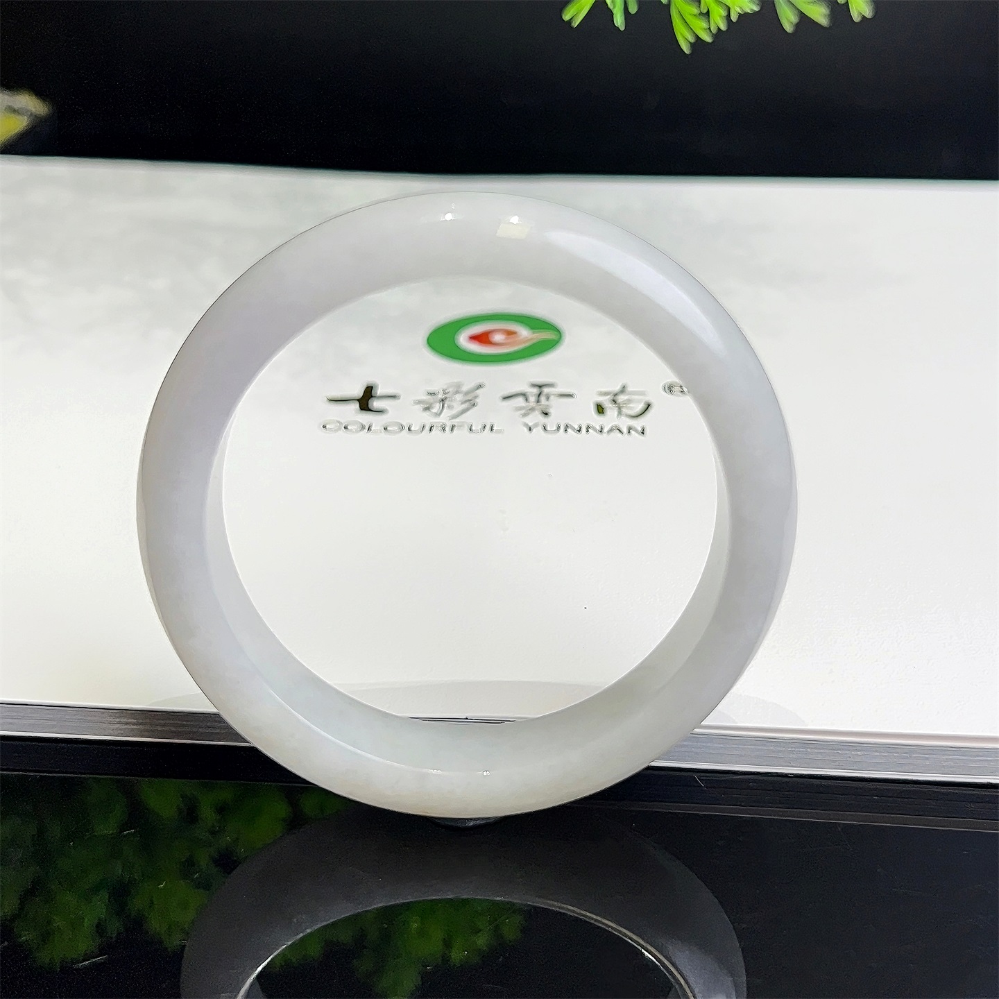 Colourful Yunnan/七彩云南天然翡翠细糯化白月光翡翠手镯