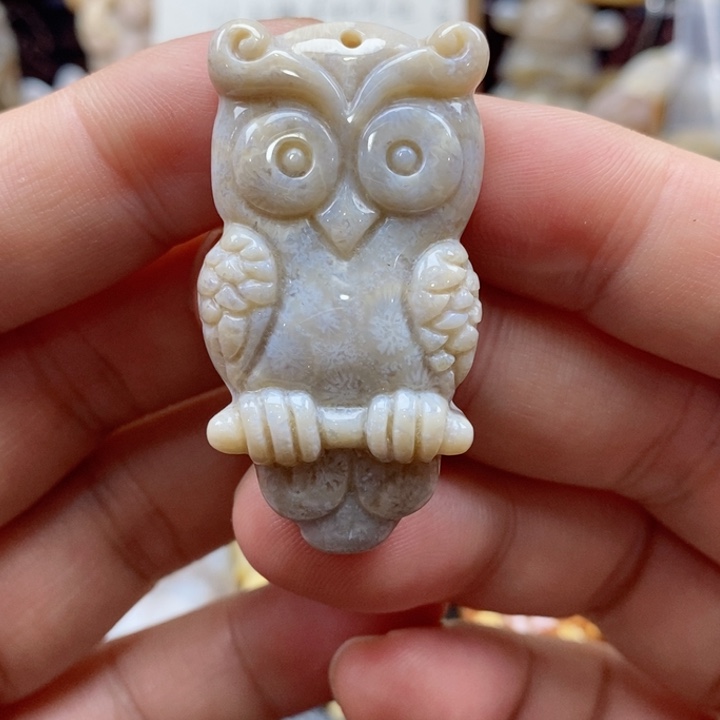 硅化珊瑚（珊瑚玉）颈饰未镶嵌