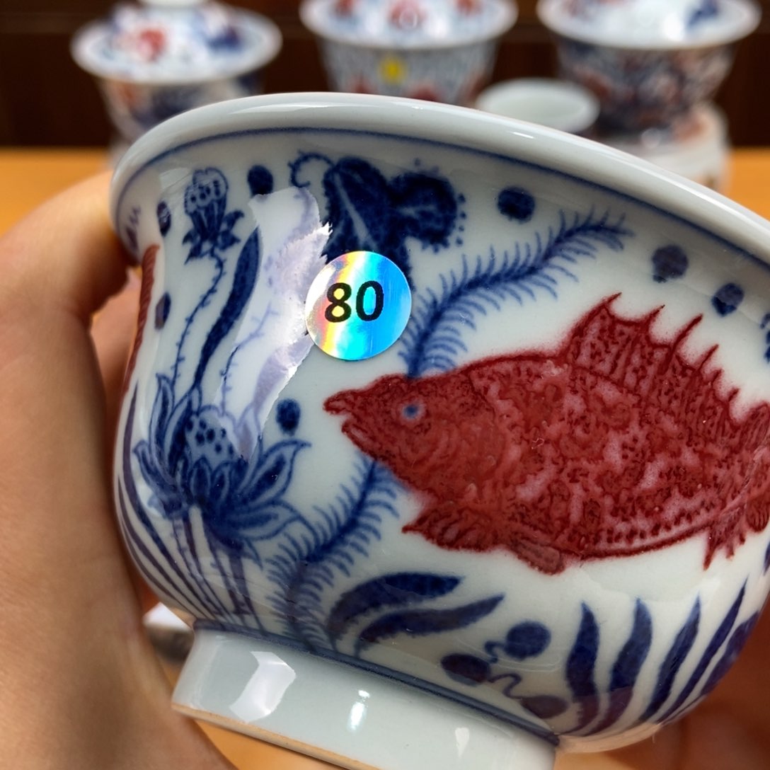 手绘现代茶具非古董