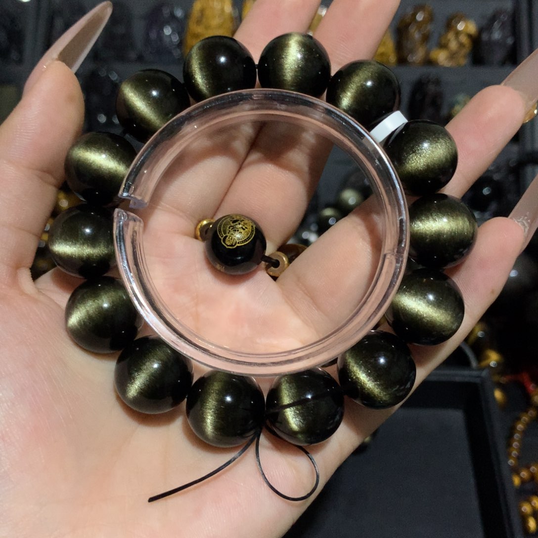 未镶嵌黑曜岩手链追***葵