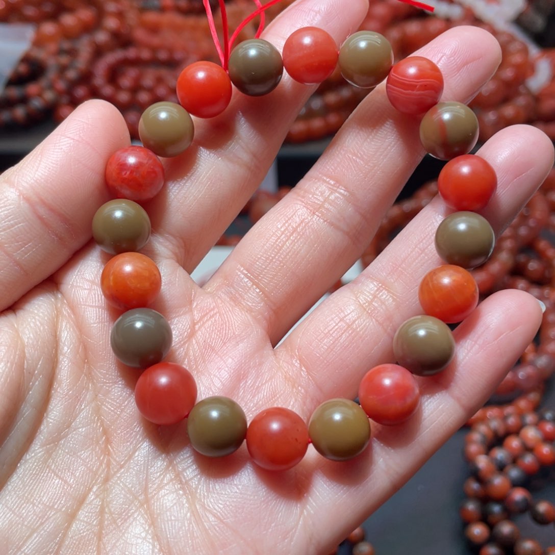 南红玛瑙手链未镶嵌