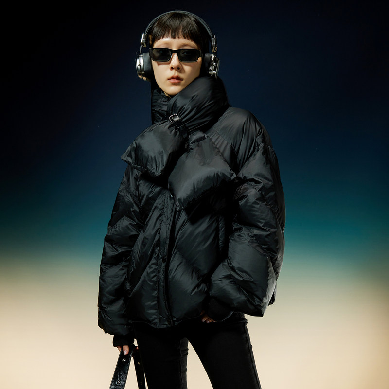 PHORM2025墨黑色设计休闲羽绒服冬款Y02456