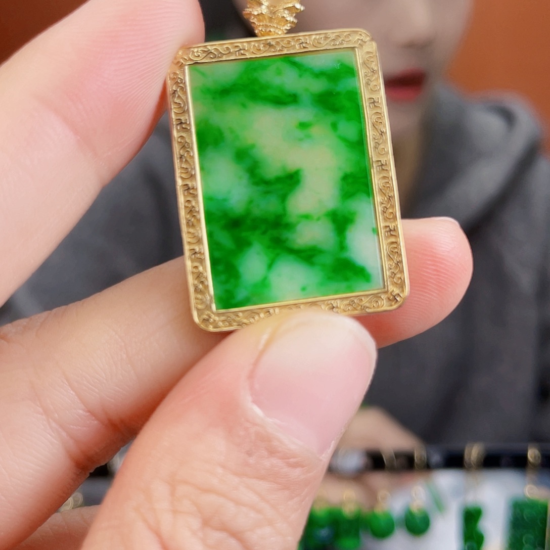 翡翠银S925镶嵌耳饰