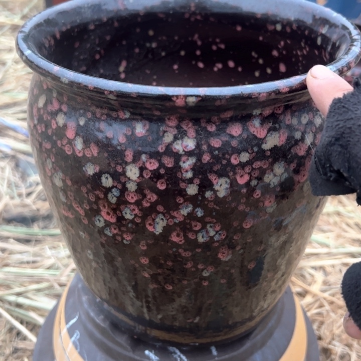 红陶紫砂兰花盆微瑕