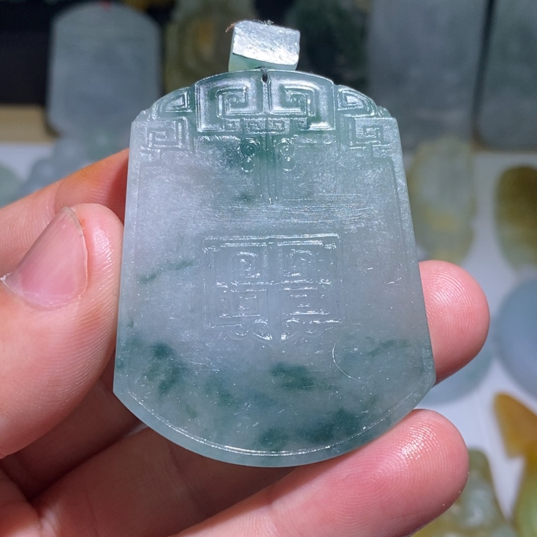 定制翡翠未镶嵌多****揍仿古无事牌