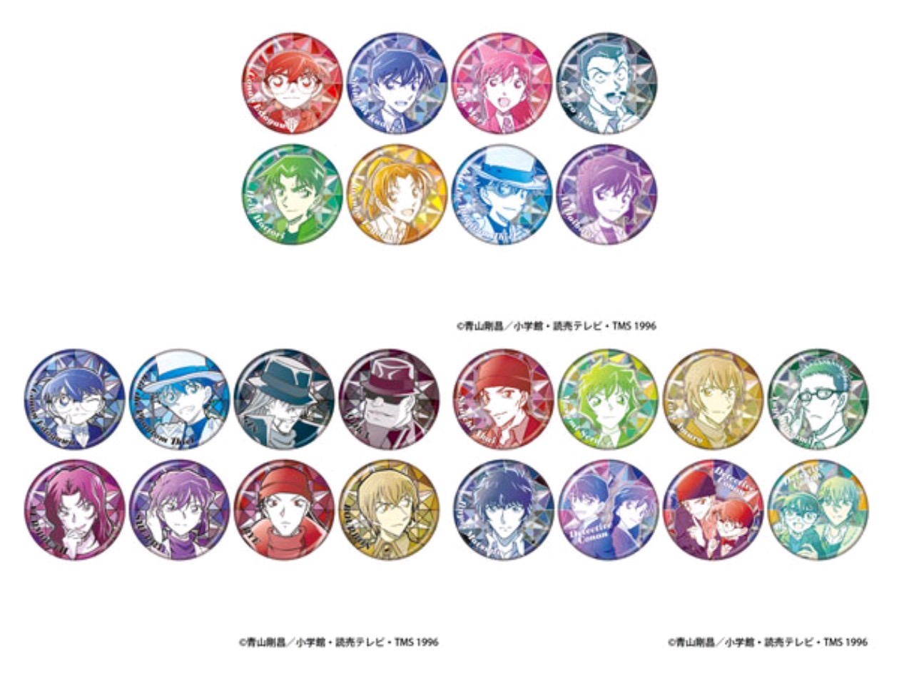 正版-官谷【名侦探柯南】炫彩闪吧唧徽章盲盒-日谷默认场瑕