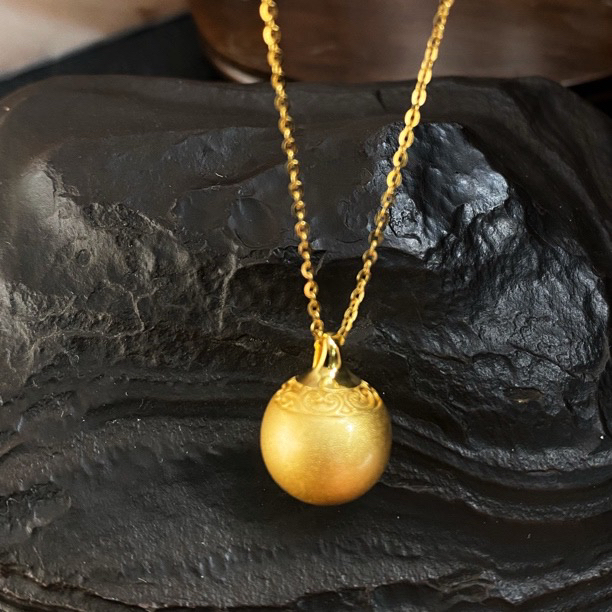 坠链均925银 有球必应复古国风轻奢哑光云纹吊坠项链77250001