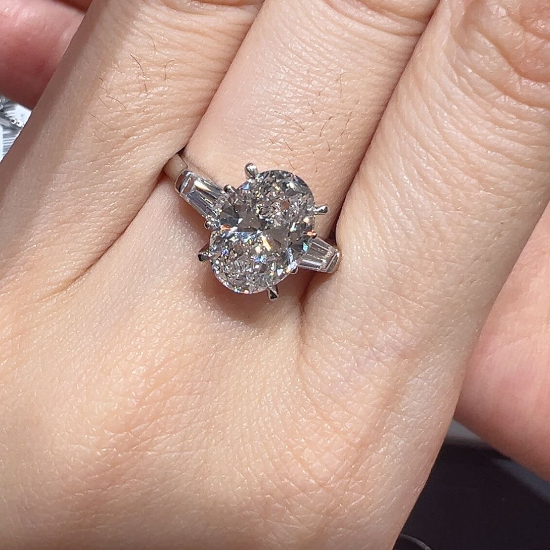 实验室培育钻石18K金镶嵌紫***雾@@00027546