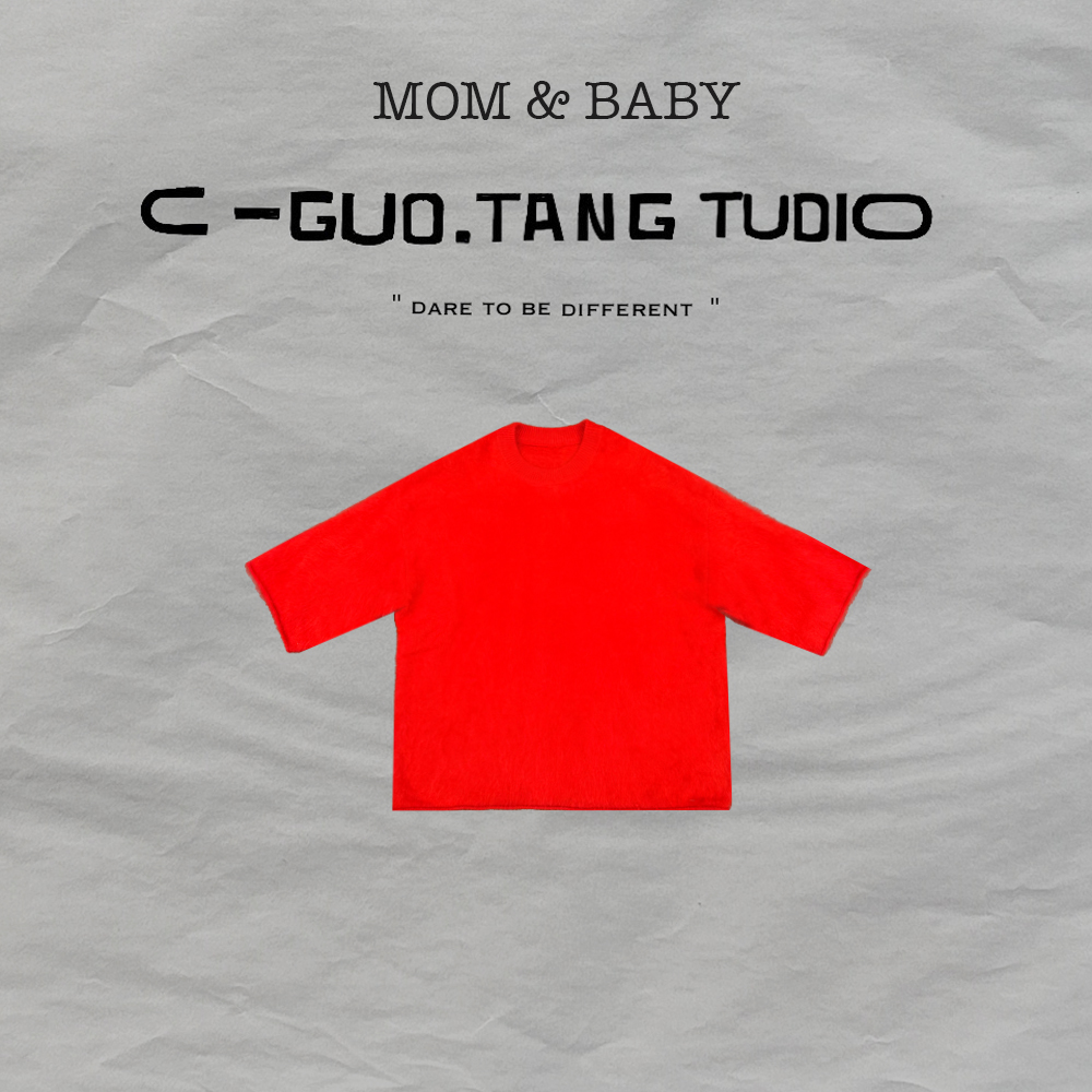 C-Guo.Tang Studio新年节日洋气羊绒羊毛拉长毛轻便保暖宽松毛衣