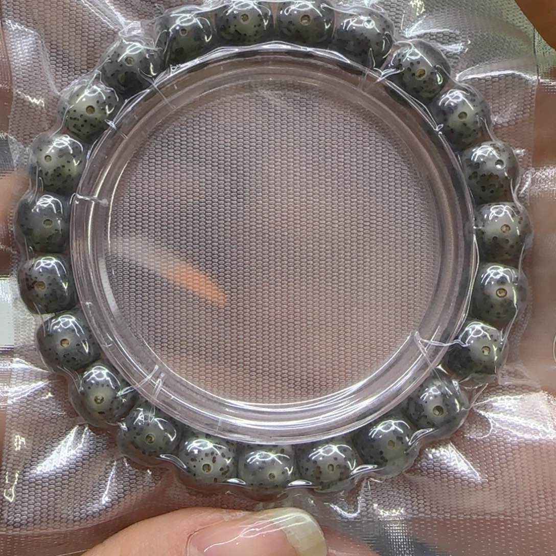 星月菩提手串82殿堂黑冰星月菩提1.0桶单圈