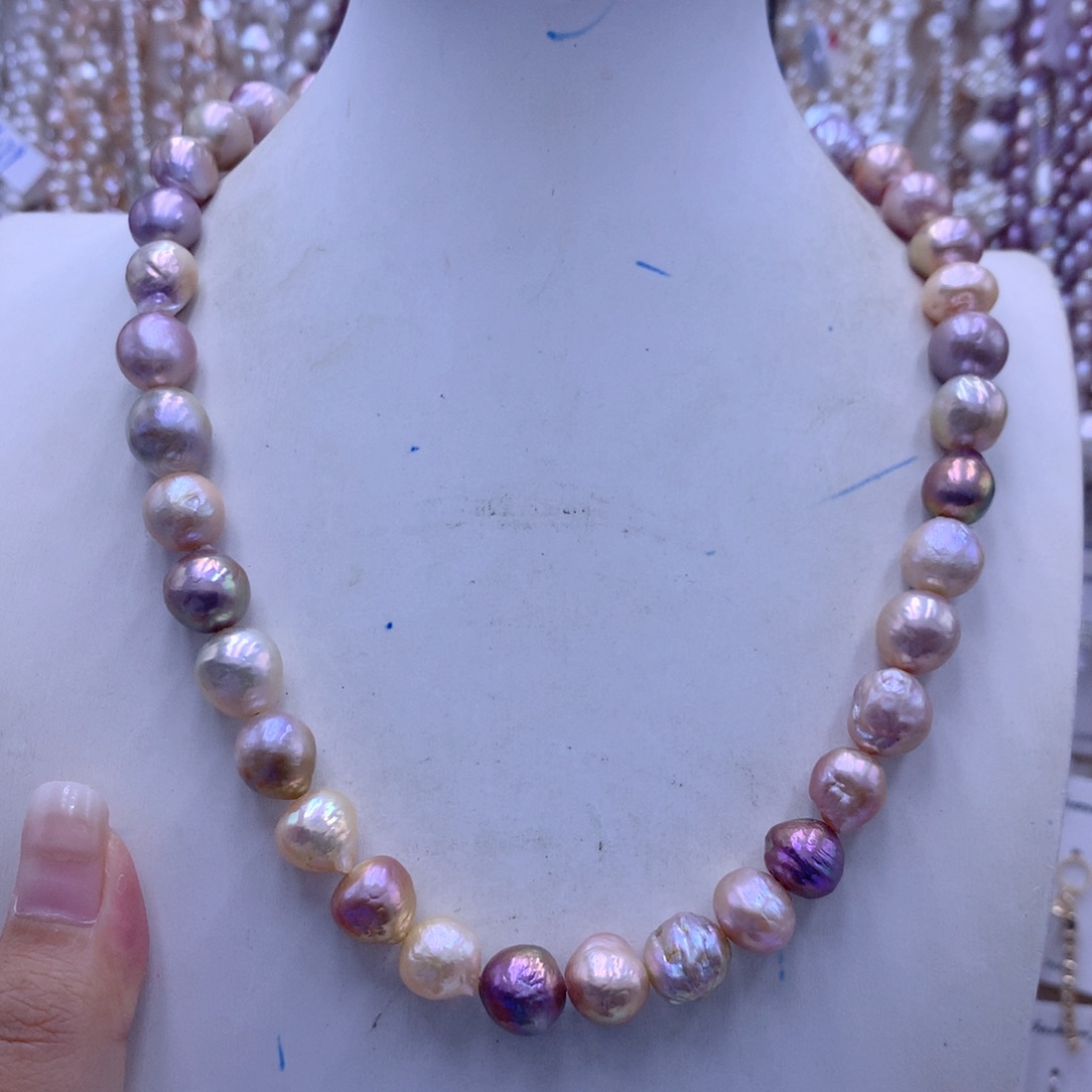 淡水珍珠银S925镶嵌颈饰