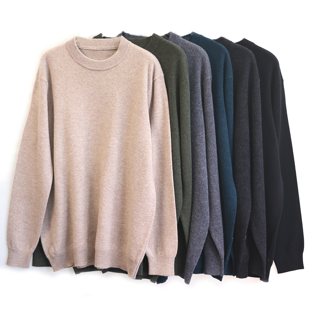 棉叙新品9针双股纱线绵羊毛圆领打底针织男女装毛衫15282