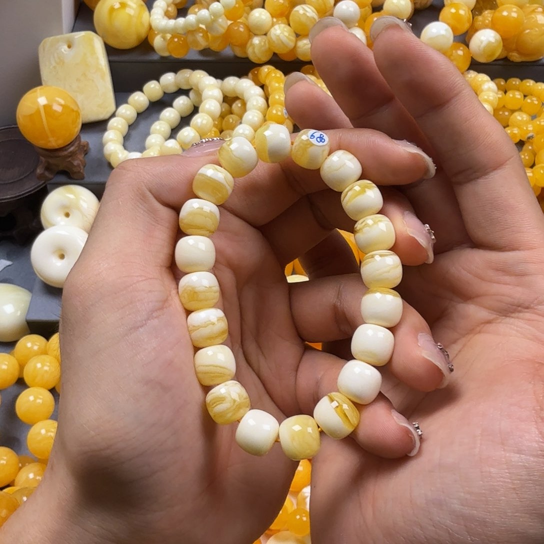 琥珀珠宝奇石未镶嵌同料老型11mm