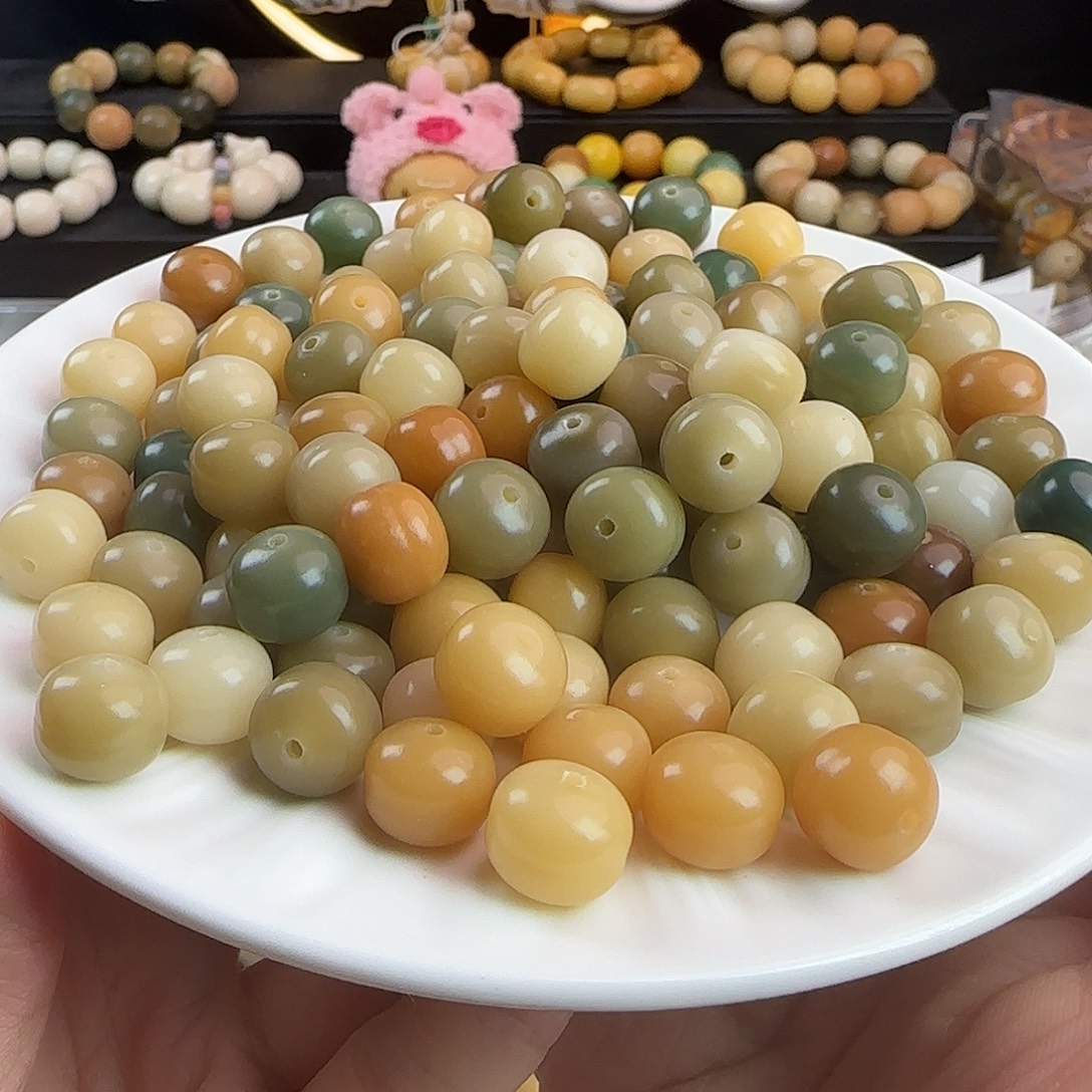 菩提根/象牙果手串卡12夹心汉堡珠100卡牌➕20备珠