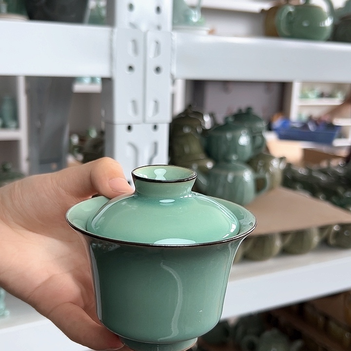 龙泉云间青瓷小米茶器