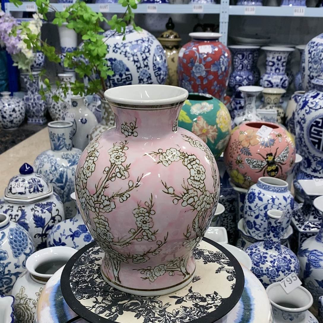 【闪购商品】摆件粉色石榴花瓶……