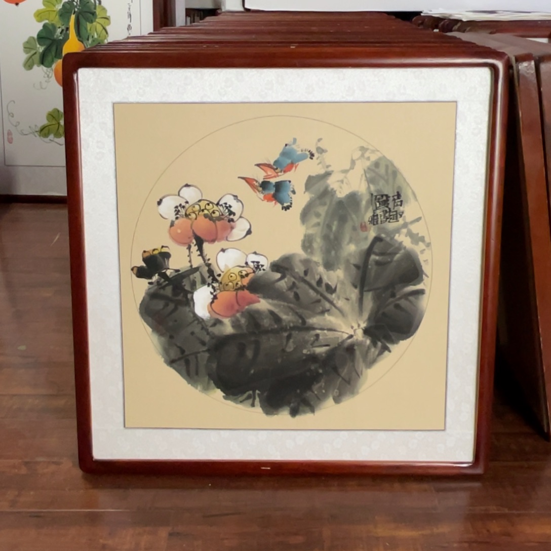 国画带框尺寸63*63厘米