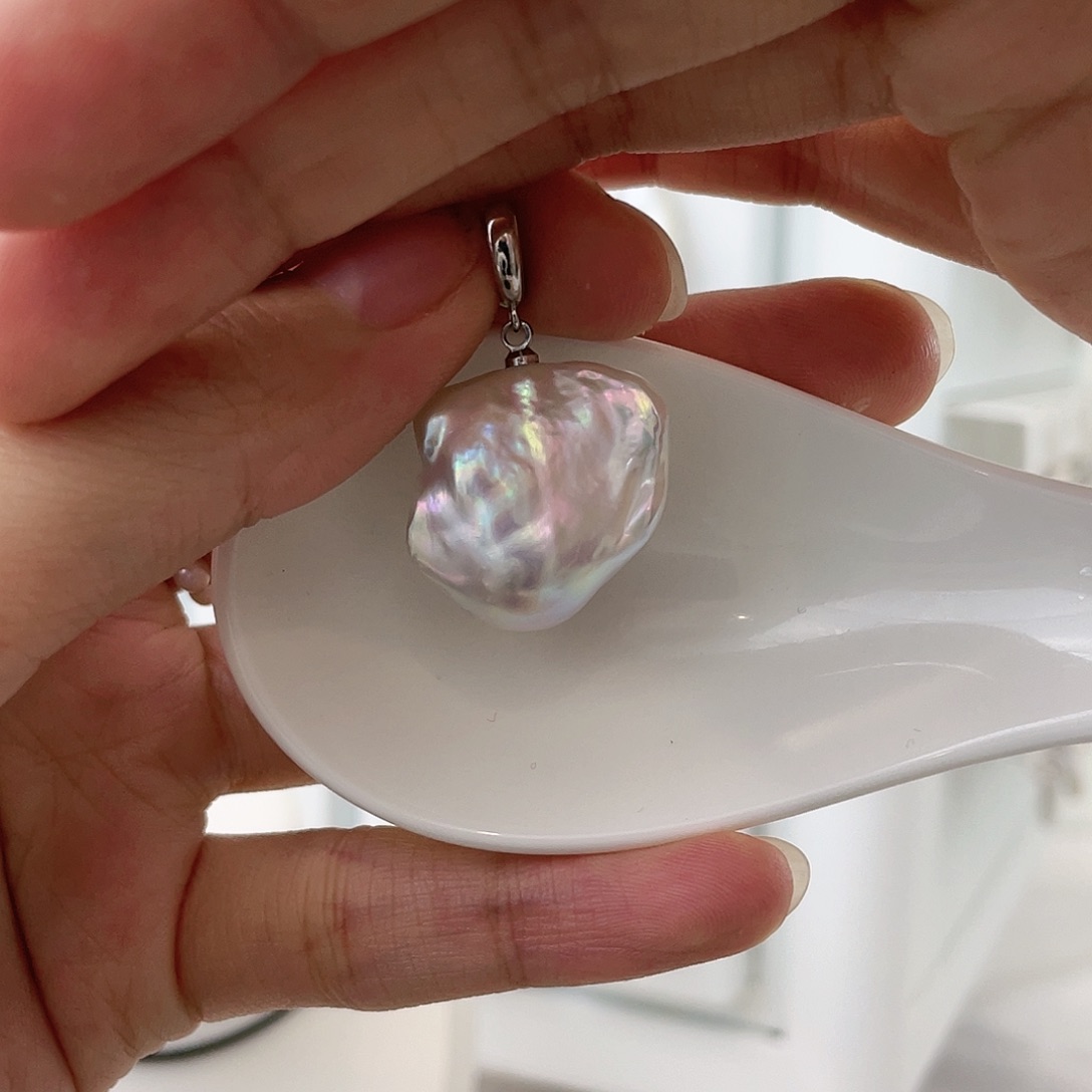 淡水珍珠颈饰银S925镶嵌