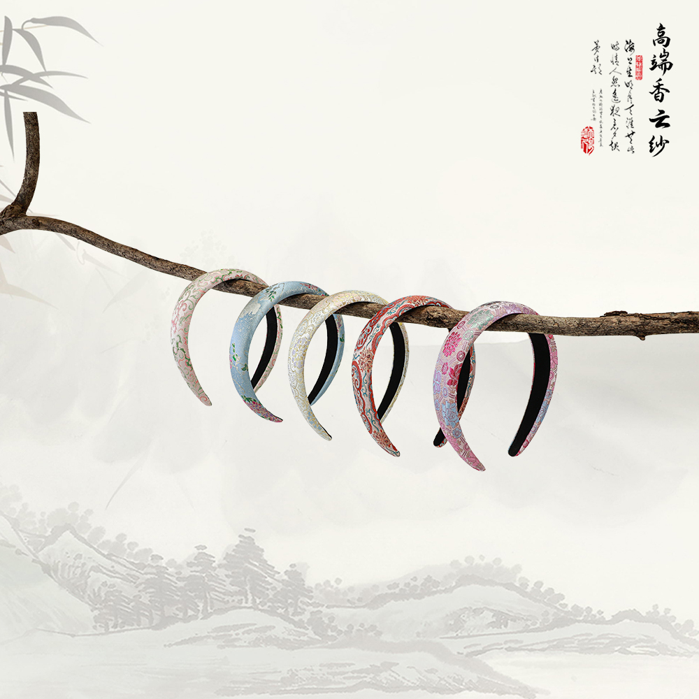 品牌新款新中式禅意油画风清冷复古发饰52003
