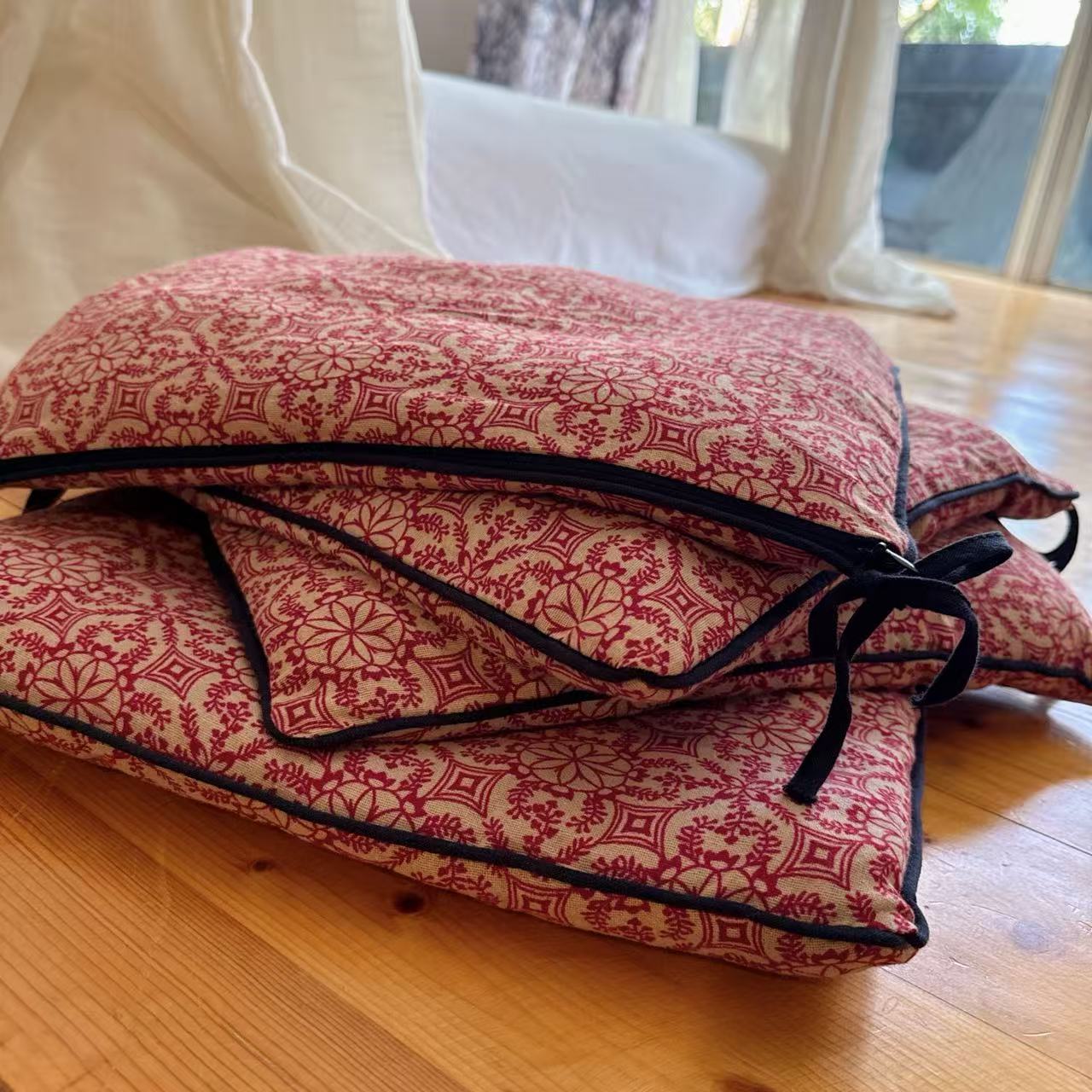 【雅趣】粉丝专属 定制中式方形椅垫 棉麻屁屁垫42X42cm