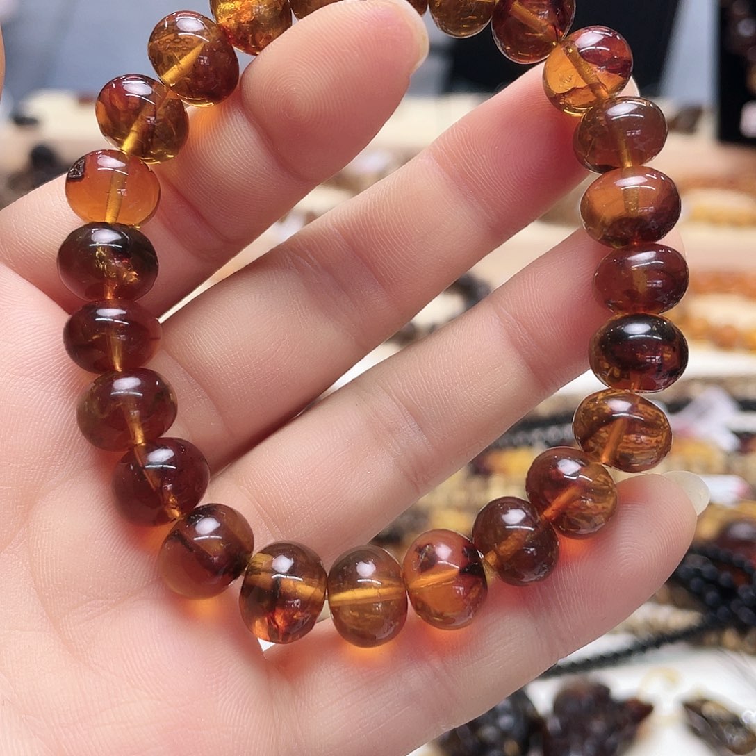 琥珀裸石未镶嵌圆*饱十