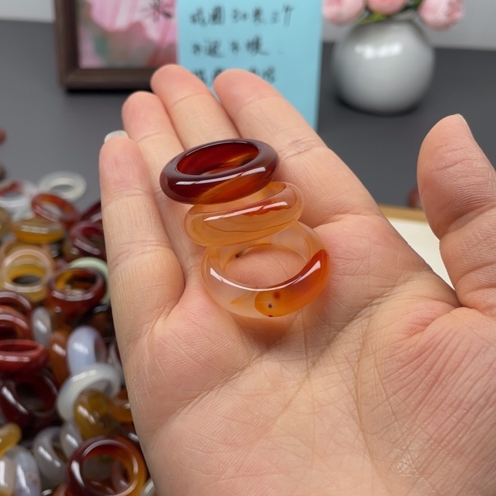 未镶嵌戒指玛瑙/玉髓