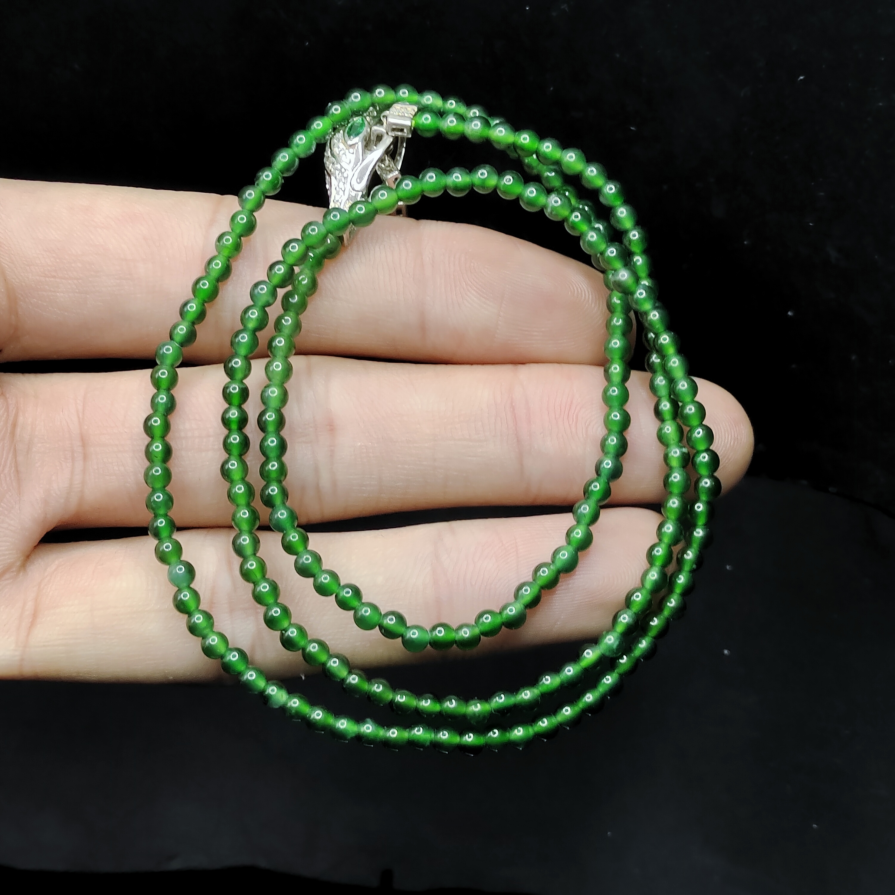 【老三珠宝】翡翠女神链JL01【多样性发其一】约3mm