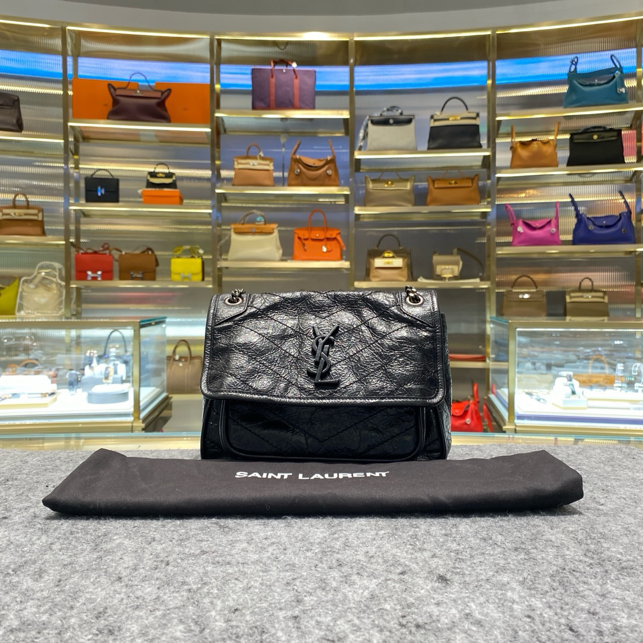 99新 YSL/圣罗兰 niki小号/D扣/21*16/闲置新