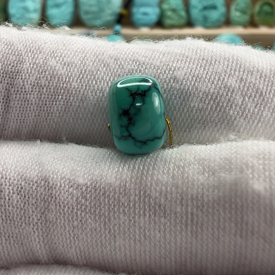 未镶嵌绿松石老型珠9.3x6.4mm