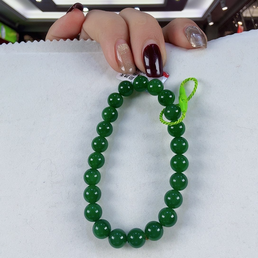 和田玉（碧玉）手链未镶嵌美***$