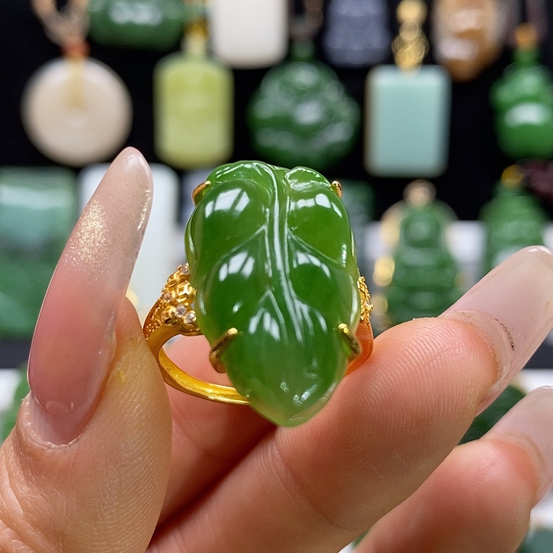 和田玉颈饰银S925镶嵌