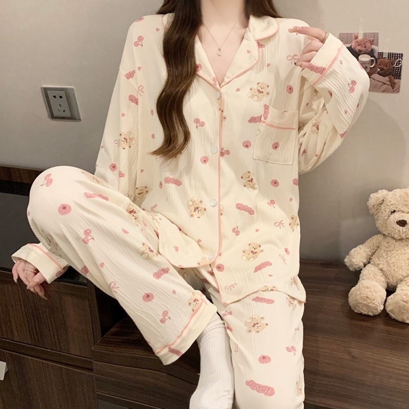 春夏季睡衣休闲居家服套装轻奢薄款A8