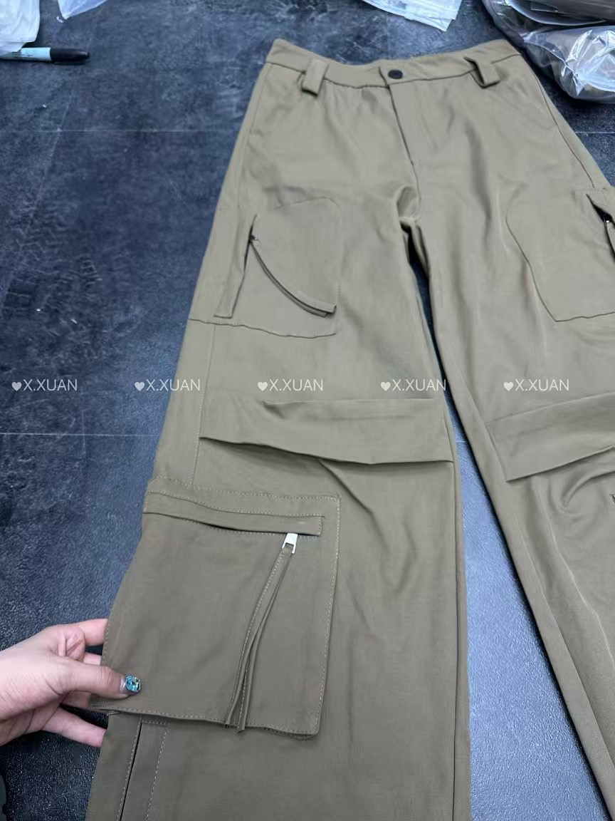 浅咖色工装裤女2025春季新款美式复古高级感收腰多口袋休闲裤