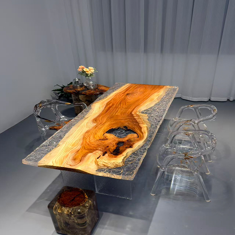 榉木树脂茶桌茶台办公桌230-90-5