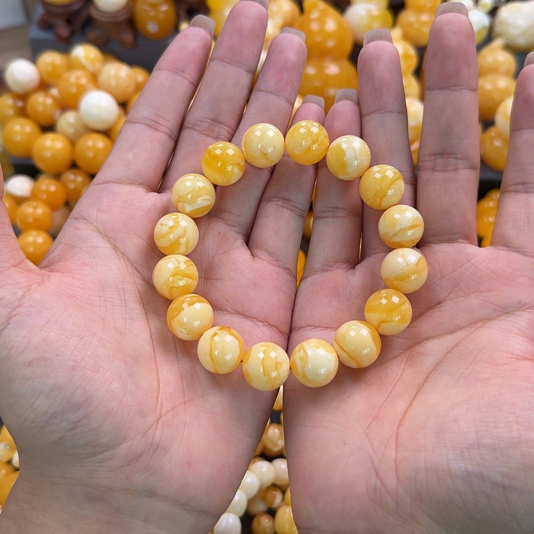 蜜蜡未镶嵌珠宝奇石同料15mm