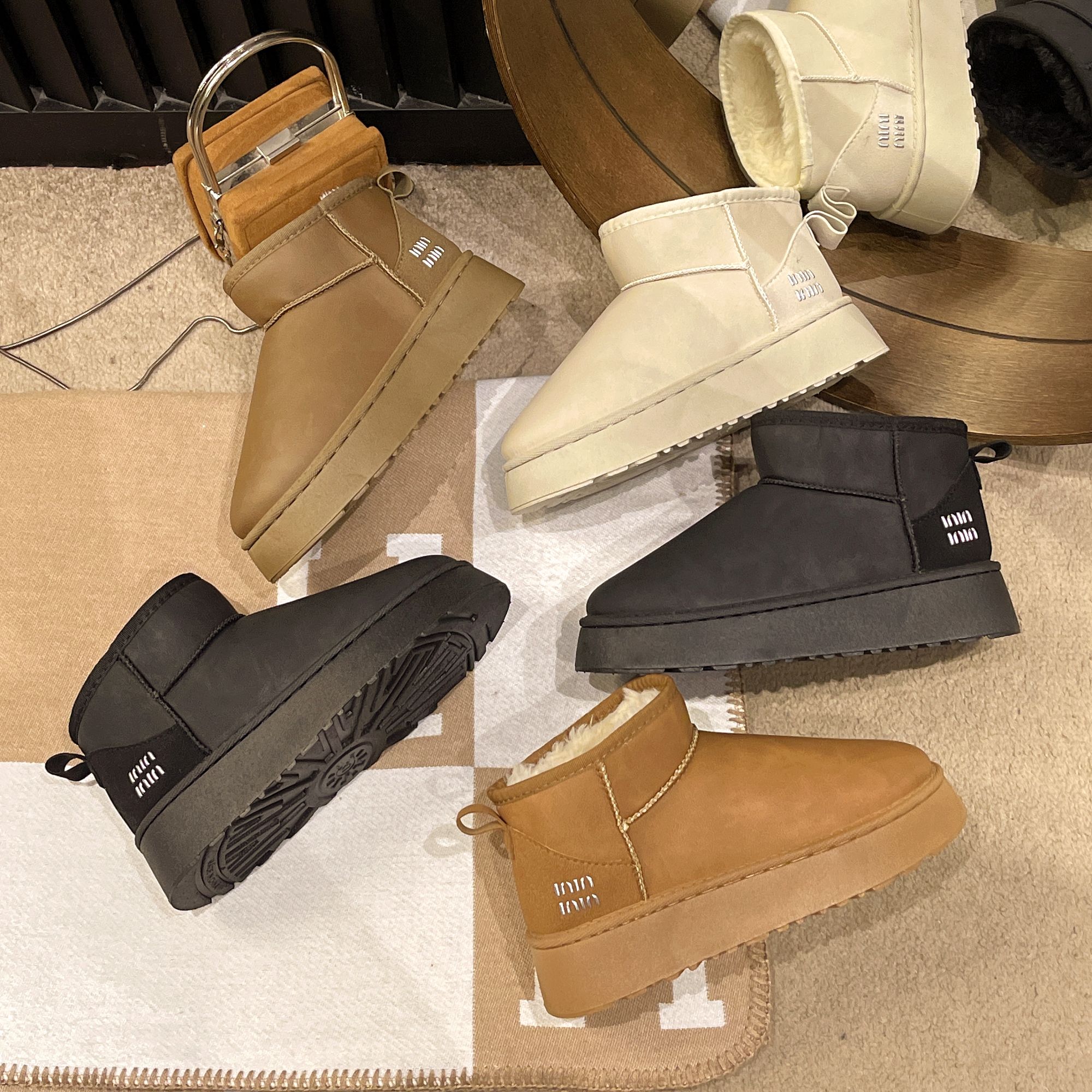 东北雪地靴女冬季新款皮面防水厚底加绒加厚保暖软底防滑网红棉鞋